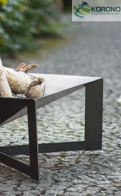 Palenisko ogrodowe Korono KOR330 70x70cm ze stali czarnej idealne palenisko do ogrodu pozwoli na bezpieczne użytkowanie ogniska