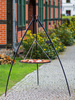 Grill na trójnogu Korono 200/141 200cm/60cm z rusztem ze stali czarnej i kołowrotkiem