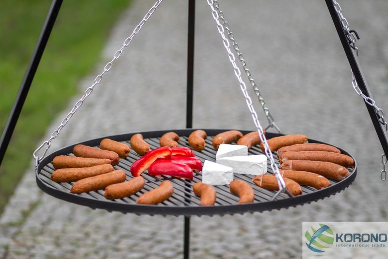 Grill na trójnogu Korono 180/107 180cm/70cm z rusztem ze stali nierdzewnej