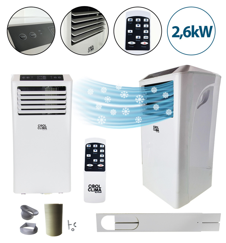 Klimatyzator przenośny ELEM Garden CCCLP9001-O 18m2 2,6kW z pilotem i funkcją osuszacza powietrza