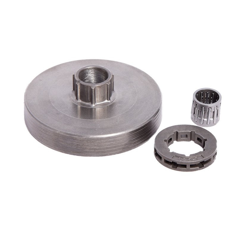 Bęben sprzęgła z pływającą zębatką i łożyskiem do piły spalinowej InternetTrade PILKSPRZ kosz pasuje wielu pilarek spalinowych