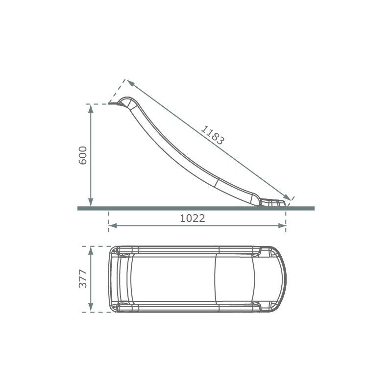 Ślizg 4IQ K-SLIZG 60 Zjeżdżalnia długość 120cm do domków TOMEK i HUBERT