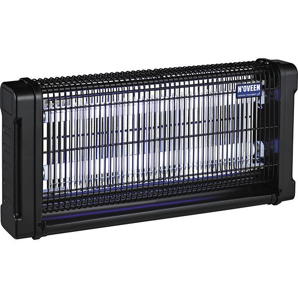 Lampa owadobójcza NOVEEN IKN- 30BLAC 2x15W skutecznie przyciąga owady bez użycia chemii lub innych szkodliwych substancji