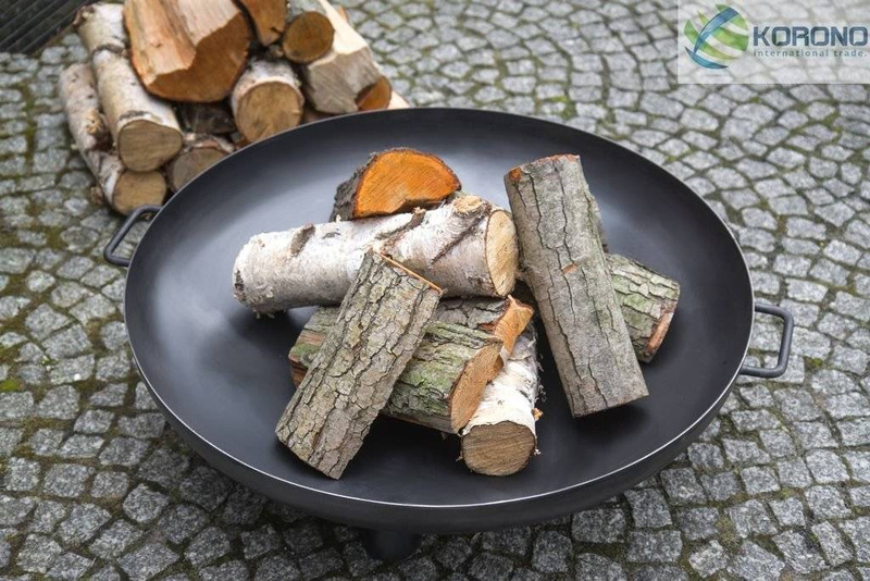 Grill na trójnogu Korono KOR101 plus KOR301 50cm/60cm z rusztem ze stali czarnej oraz palenisko ogrodowe