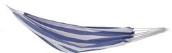 Hamak ogrodowy ProGarden X28000130B 200x100cm biało-niebieski idealny do wypoczynku na świeżym powietrzu