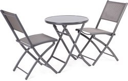 Zestaw mebli balkonowych FIELDMANN FDZN 5002 stół i 2 krzesła do użytku na zewnątrz i wewnątrz