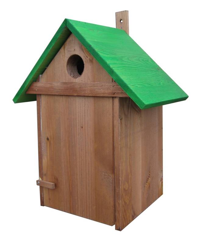 Budka lęgowa Drew-Handel BL13Z/D zielony karmnik dla ptaków wykonana z drewna iglastego odpornego na warunki atmosferyczne
