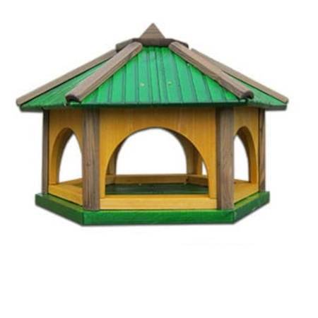 Karmnik dla ptaków Drew-Handel K60Z/D 60cm Zielony karmnik wykonany z drewna iglastego odpornego na warunki atmosferyczne