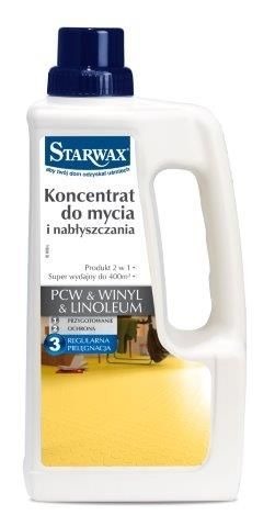 Koncentrat do mycia i nabłyszczania STARWAX 43802 1L przeznaczony do tworzyw winylowych PCW linoleum