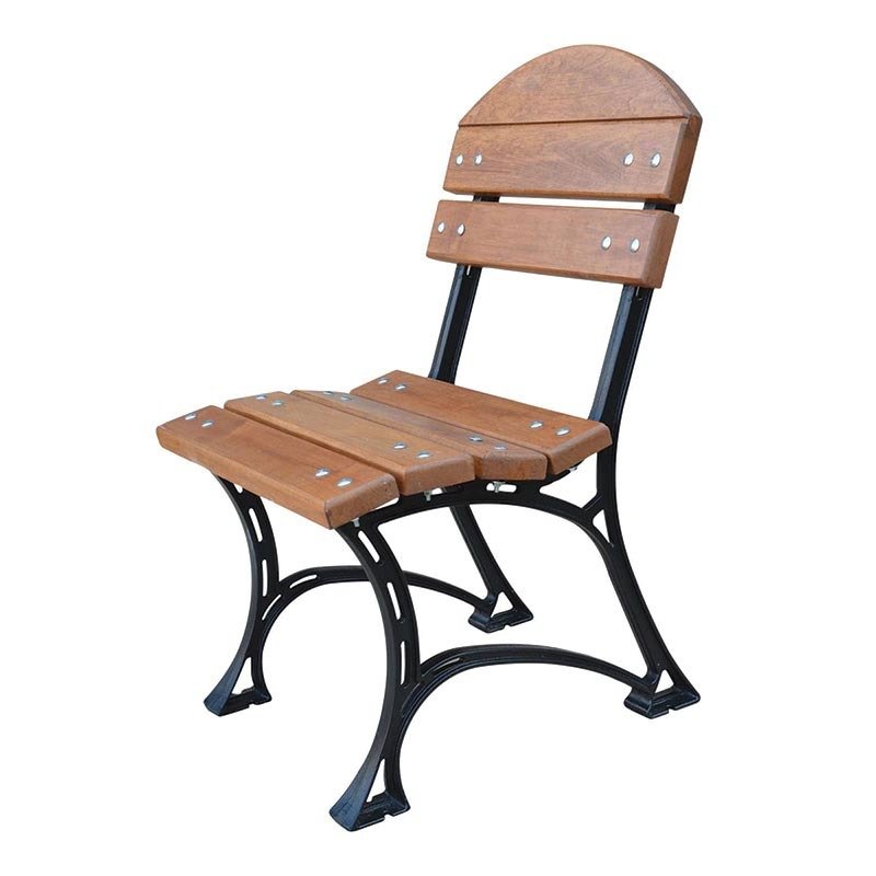 Krzesło ogrodowe Fiemar De Lux FIEM-16-FBPO-48 48cm królewskie żeliwne z oparciem drewno olchowe lakierowane
