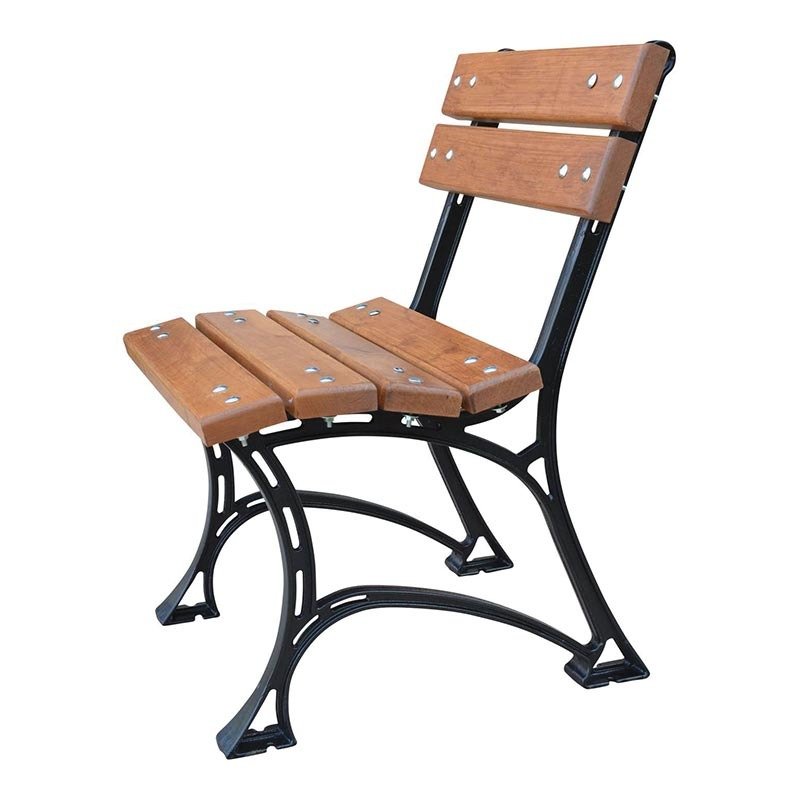 Krzesło ogrodowe Fiemar FIEM-16-FBP-48 48cm królewskie żeliwne z oparciem drewno olchowe lakierowane