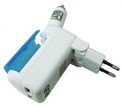 Ładowarka wielofunkcyjna HBF 200067 2 porty USB świetnie sprawdzi się zarówno w domu jak i w samochodzie