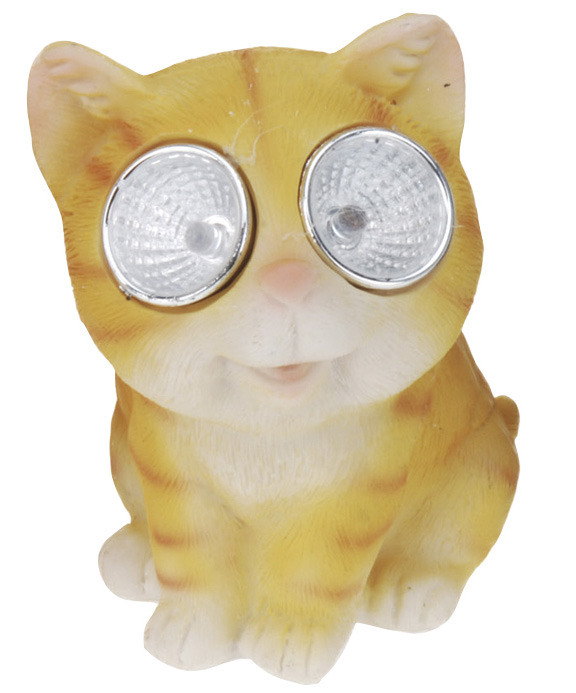 Lampa solarna 10 cm kot żółty