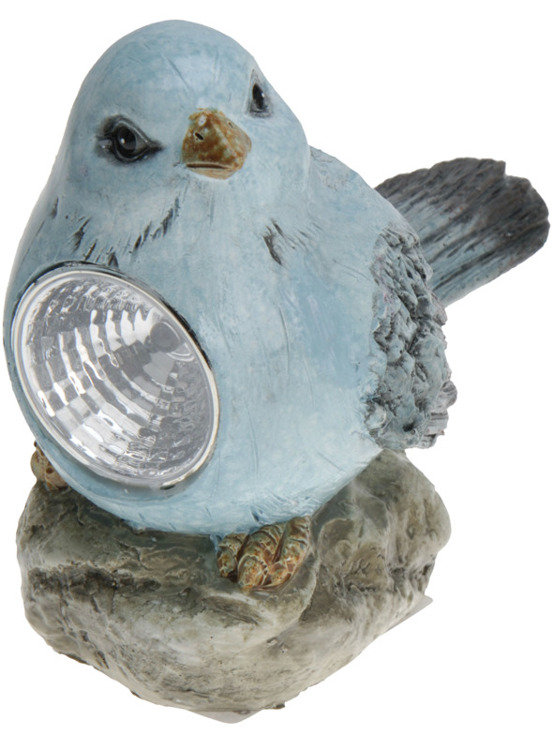 Lampa solarna ptak figurka kamienna Wzór I