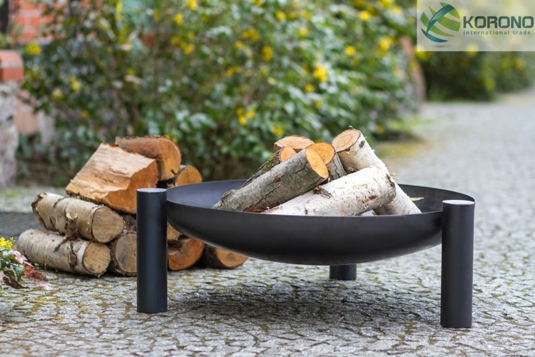 Palenisko ogrodowe Korono KOR315 60cm ze stali czarnej idealne palenisko do ogrodu pozwoli na bezpieczne użytkowanie ogniska